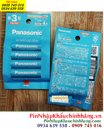 Panasonic EneloopLite BK-3LCD/4H, Pin sạc AA1050mAh 1.2v EneloopLite BK-3LCD/4H /Nội địa Nhật-chữ Nhật (Vỉ 4viên)